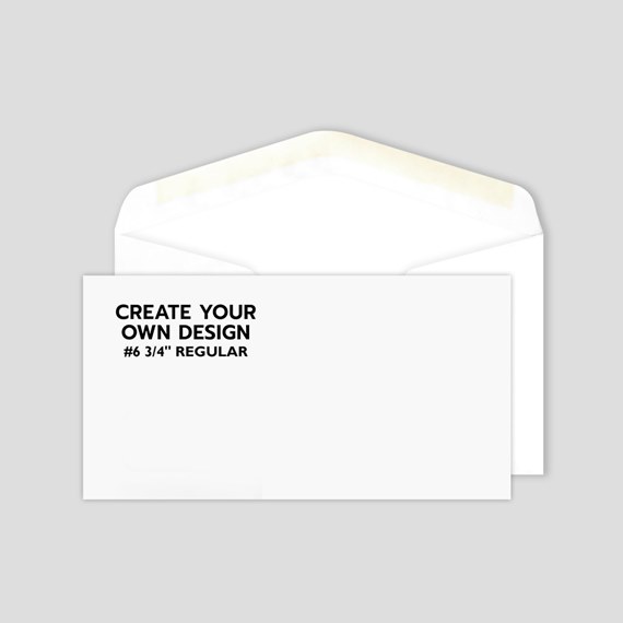 white envelope with customizable text area